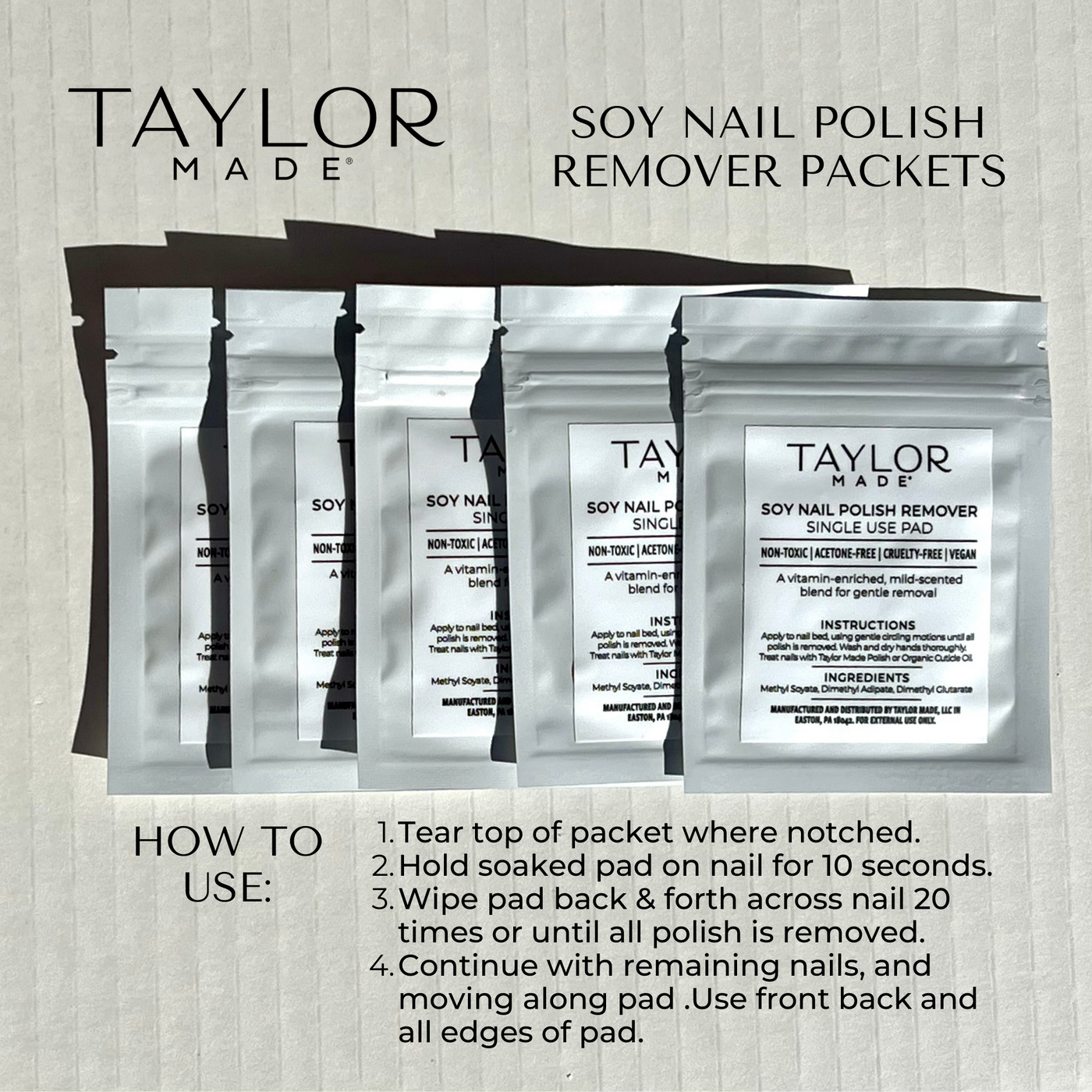 Soy Nail Polish Remover Wipes